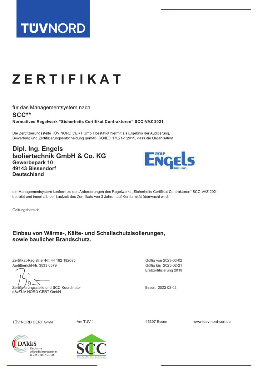 Zertifikat - Normumstellung